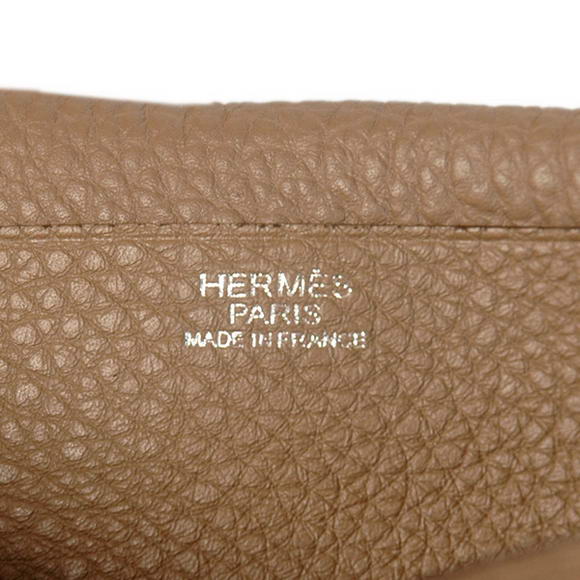 High Quality Hermes Bearn Japonaise Original Leather Wallet H8033 Grey Fake - Click Image to Close